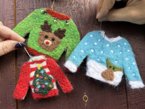 Ugly Sweater Felting Party - In the Meadow Farm